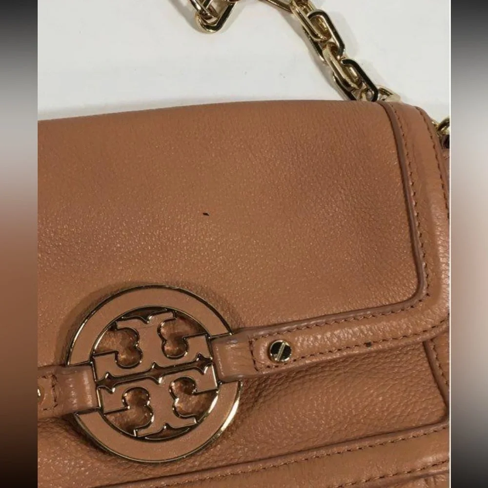 Women’s Tory Burch Tan Pebble Grain Leather Crossbody Bag
